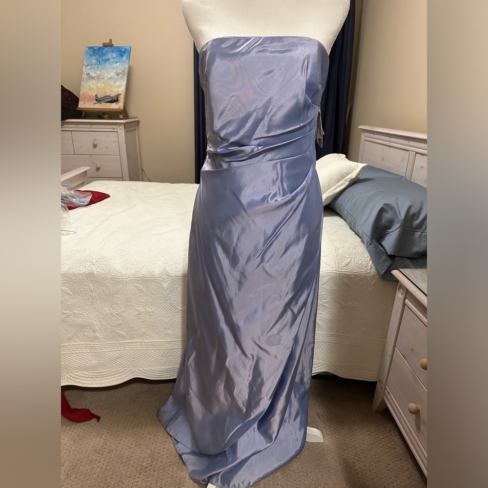 Jessica McClinrock blue formal strapless dress